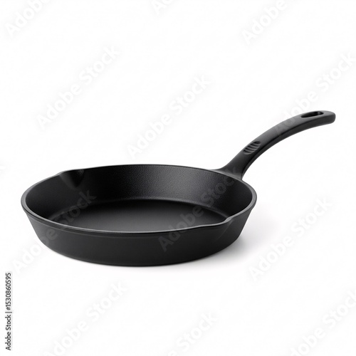 Wallpaper Mural A black cast iron skillet, showcasing durability and texture, is elegantly positioned, Torontodigital.ca