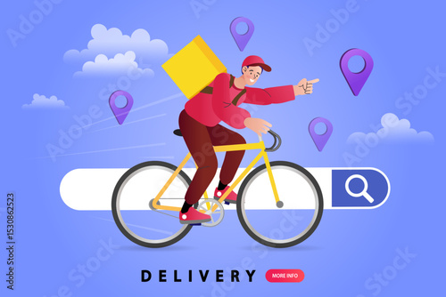 delivery with bicycle