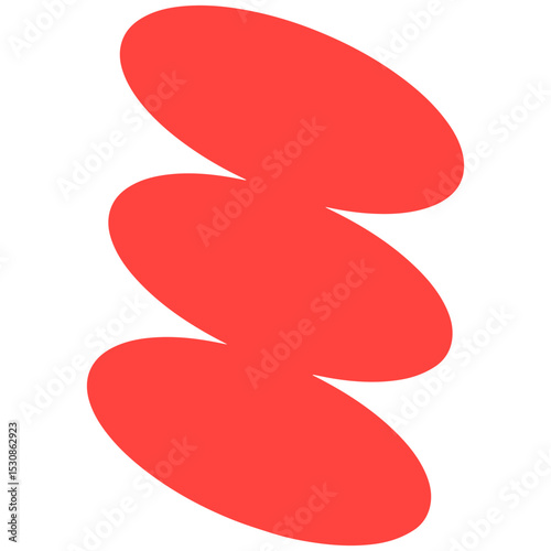 Canvas Print zen stones orange shape