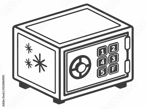 Modern Clean Vector Icon Of A Digital Keypad Safe With A Icon