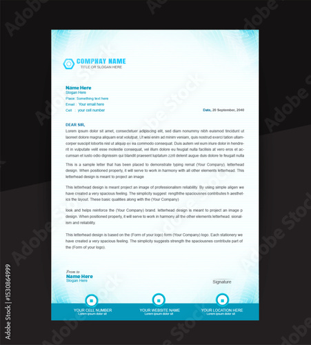 Corporate Letterhead Design template