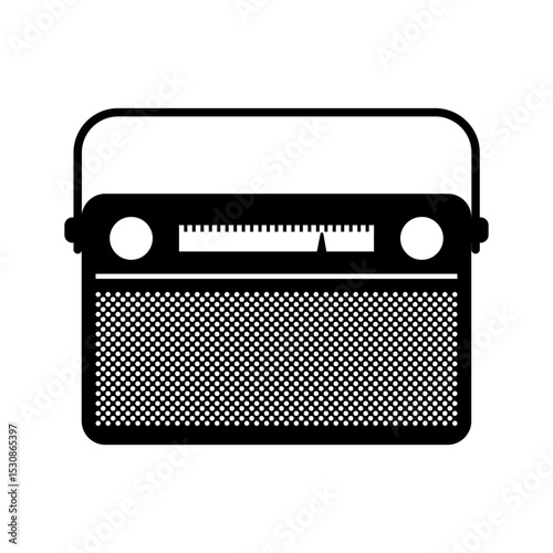 Vintage radio retro silhouette stencil template for DIY crafts scrapbooking wall art vintage posters projects with cutting machines