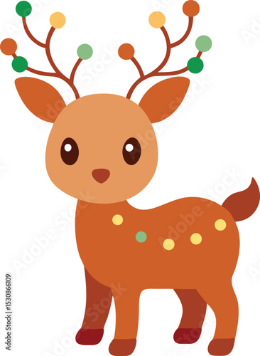 christmas reindeer with blank card