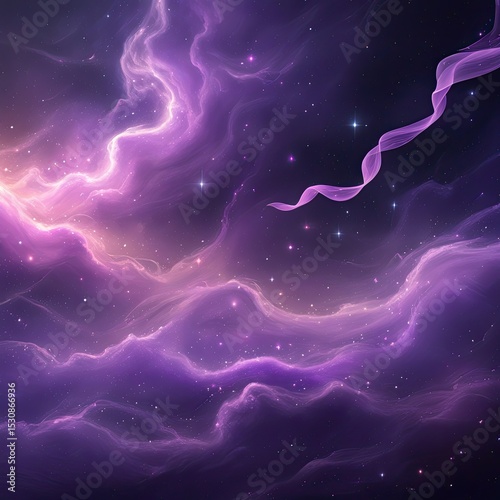 Purple Nebula Galaxy Background