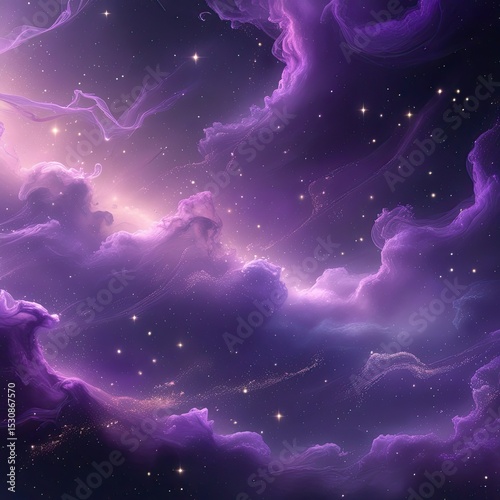 Purple Nebula Galaxy Background