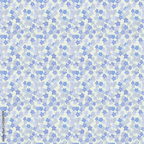 Forget-me-nots seamless pattern