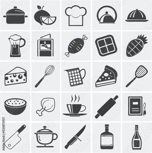 Single kitchen icon vector illustration for websites and apps