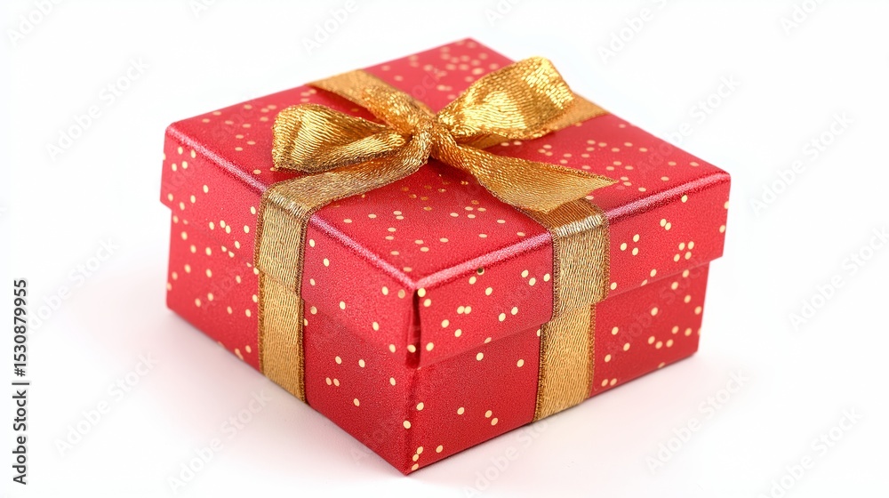 Fototapeta premium Christmas gift box isolated white background.