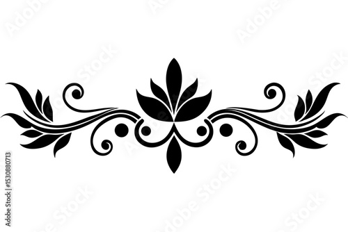 illustration, vector, border - frame, ornate, outline, design element, symbol, single line, calligraphy, cut out, doodle, filigree, horizontal, separation, dividing, scribble, heart shape, decoration,