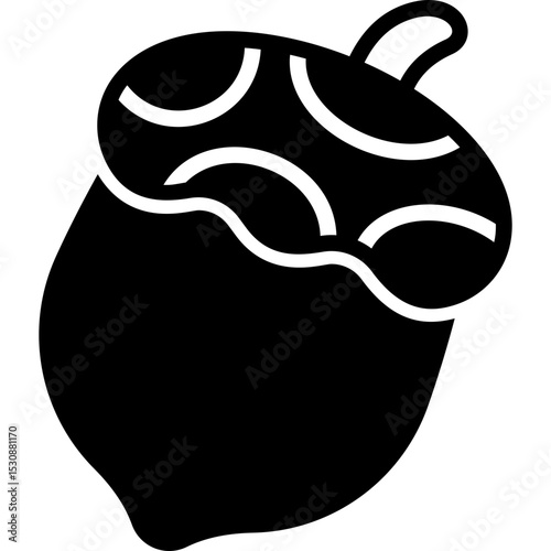 Acorn glyph icon