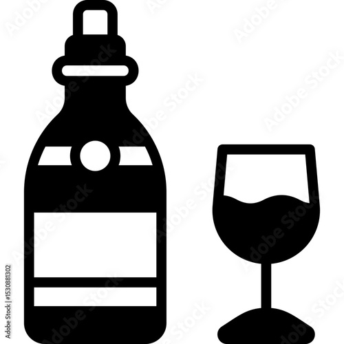 Wine glyph icon