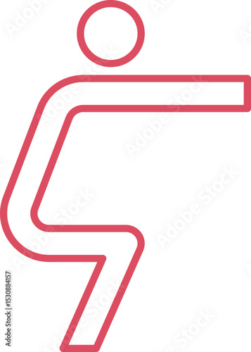 Squats Exercise  In Outline Icon