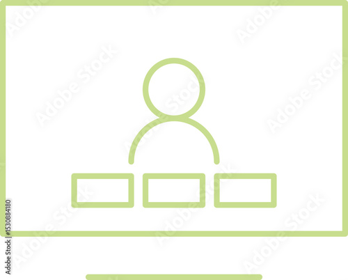 Video Conference  Training In Outline Icon