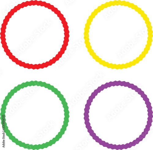 set of round frames with circles colorful set of round labels with circles 