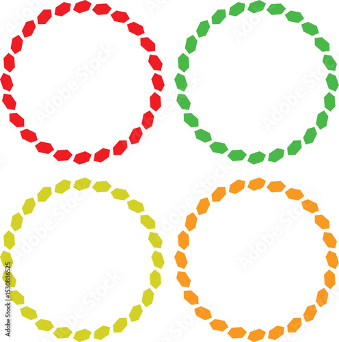 set of round frames set of round frames with color circles