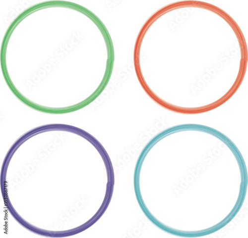 set of colorful stickers