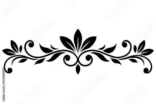 illustration, vector, border - frame, ornate, outline, design element, symbol, single line, calligraphy, cut out, doodle, filigree, horizontal, separation, dividing, scribble, heart shape, decoration,