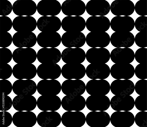 black and white background ball seamless round pattern wallpaper. 