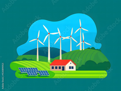 Sustainable Living with Wind Turbines and Solar Panels A Clean Energy Future for Homes and Communities