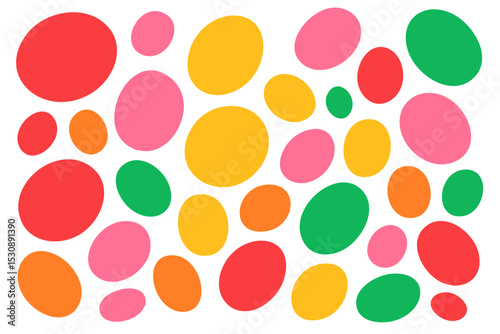 Abstract Colorful Polka Dot Pattern
