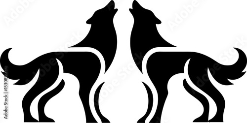 Wolf vector logo icon design.