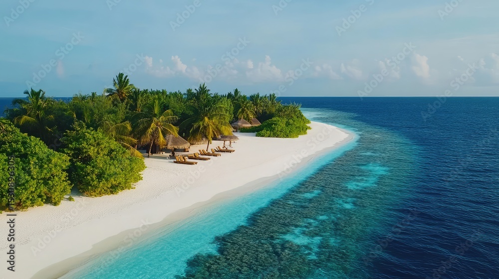 Obraz premium tropical, beach , palm , trees