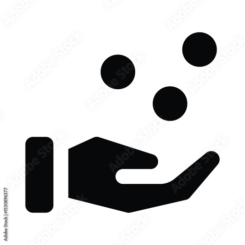 Simple Beggar glyph icon. The icon can be used for websites, print templates, presentation templates, illustrations, etc	
