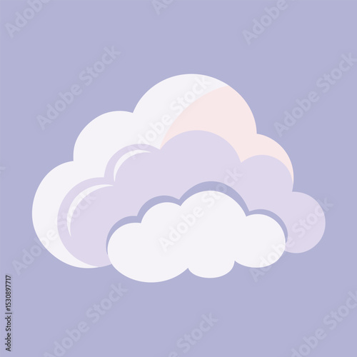 A dreamy cloud formation in shades of lavender, dusty blue, and pearly white, creating a soft, ethereal background.