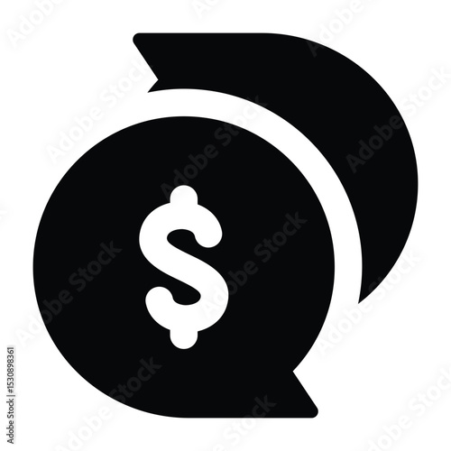 Simple Negotiation glyph icon. The icon can be used for websites, print templates, presentation templates, illustrations, etc	
