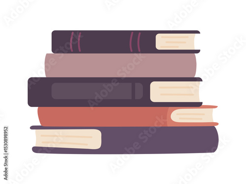 Book. Flat vector clipart, illustration with isolated background.