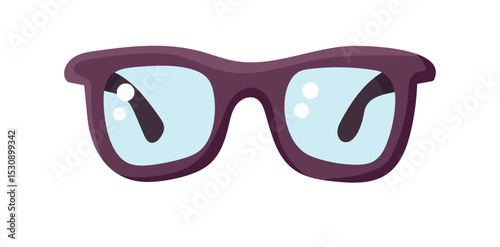 Reading glasses. Flat vector clipart, illustration with isolated background.