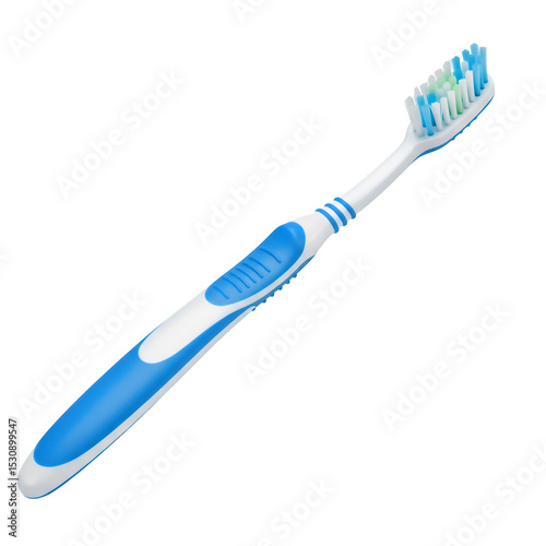 A Colorful Toothbrush Ready for Daily Oral Hygiene