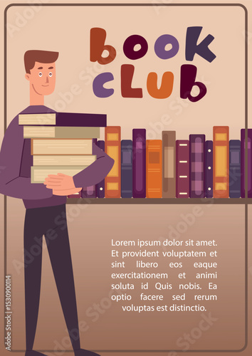 Books flyers. Flat vector clipart, illustration with isolated background.