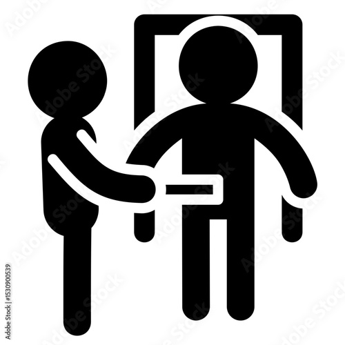 Passing through airport security icon 