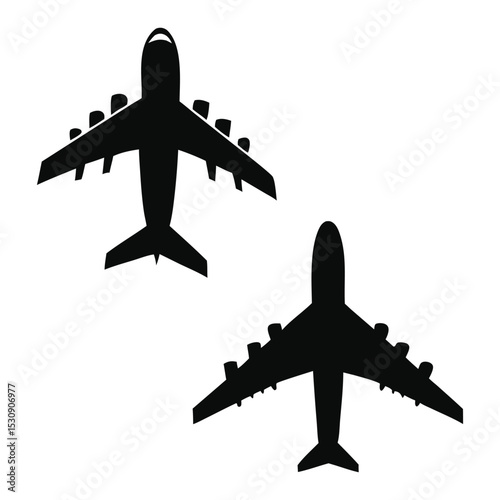 airplane on a white background