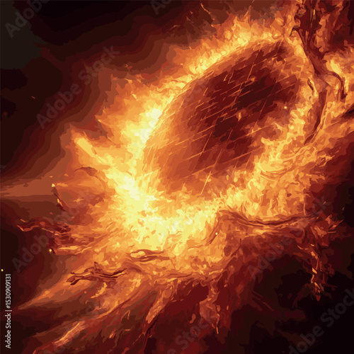 fire, solar panels
