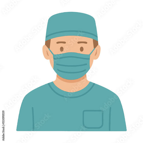 medical icon doctor in a mask on white background vector
Vector medical icon on white background
