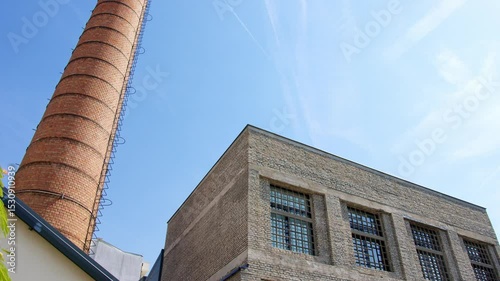 Exploring svilara serbia's chimney and lush greenery under a bright sky