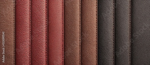 Colorful collection of textured leather materials