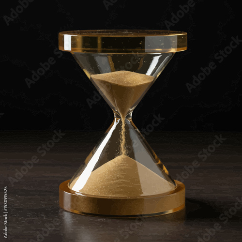 A pristine hourglass design element showcasing time management and workflow concepts ideal for branding logos or website icons