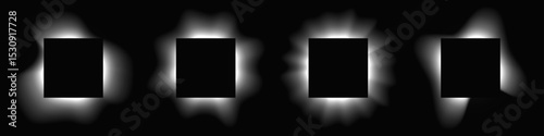 Set of square illuminate light frames