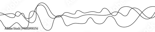 Thin curved wavy lines