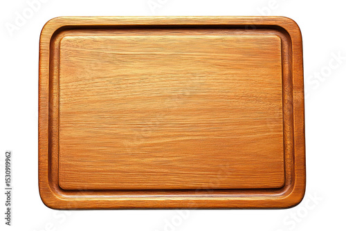 Rectangular wooden cutting board with inset edge
