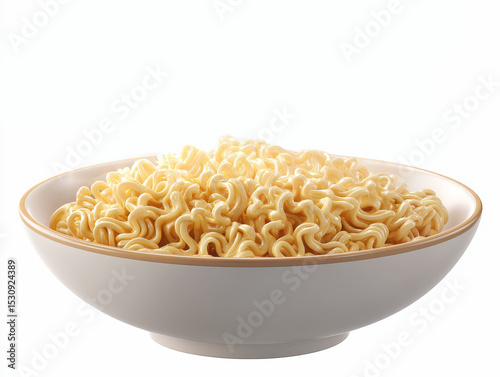 Steaming Instant Noodles in Bowl Perfect for Food Photography