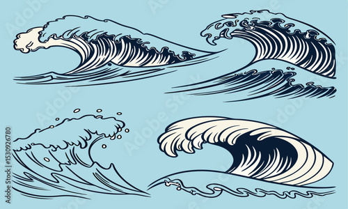 vector illustration of an abstract background with waves