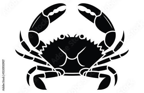 "Tidewalker: Minimalist Crab Vector Design"

