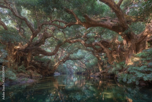 Floodwater engulfed a subtropical forest in eastern Australia in 2020, which had already been subjected to major bushfires that had scorched the trees just a short time before