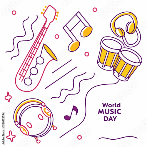 World Music Day Vector Celebration Design