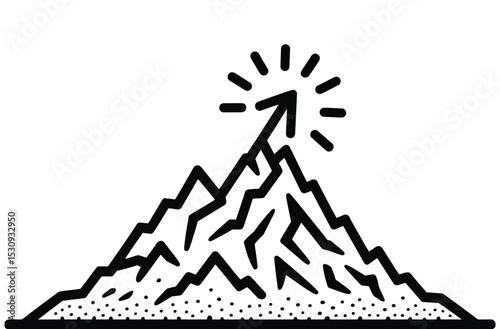 growth concept mountain icon vector illustration

