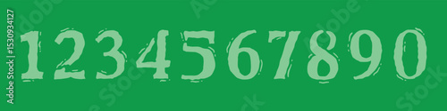 Custome numbers vector simple geometry shapes' numerals. font alphabet vector illustrations.